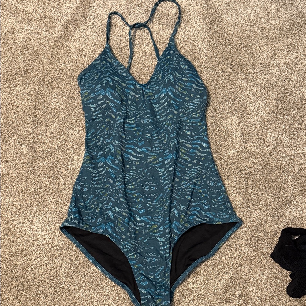 VENUS Blue Patterned One Piece Swimsuit